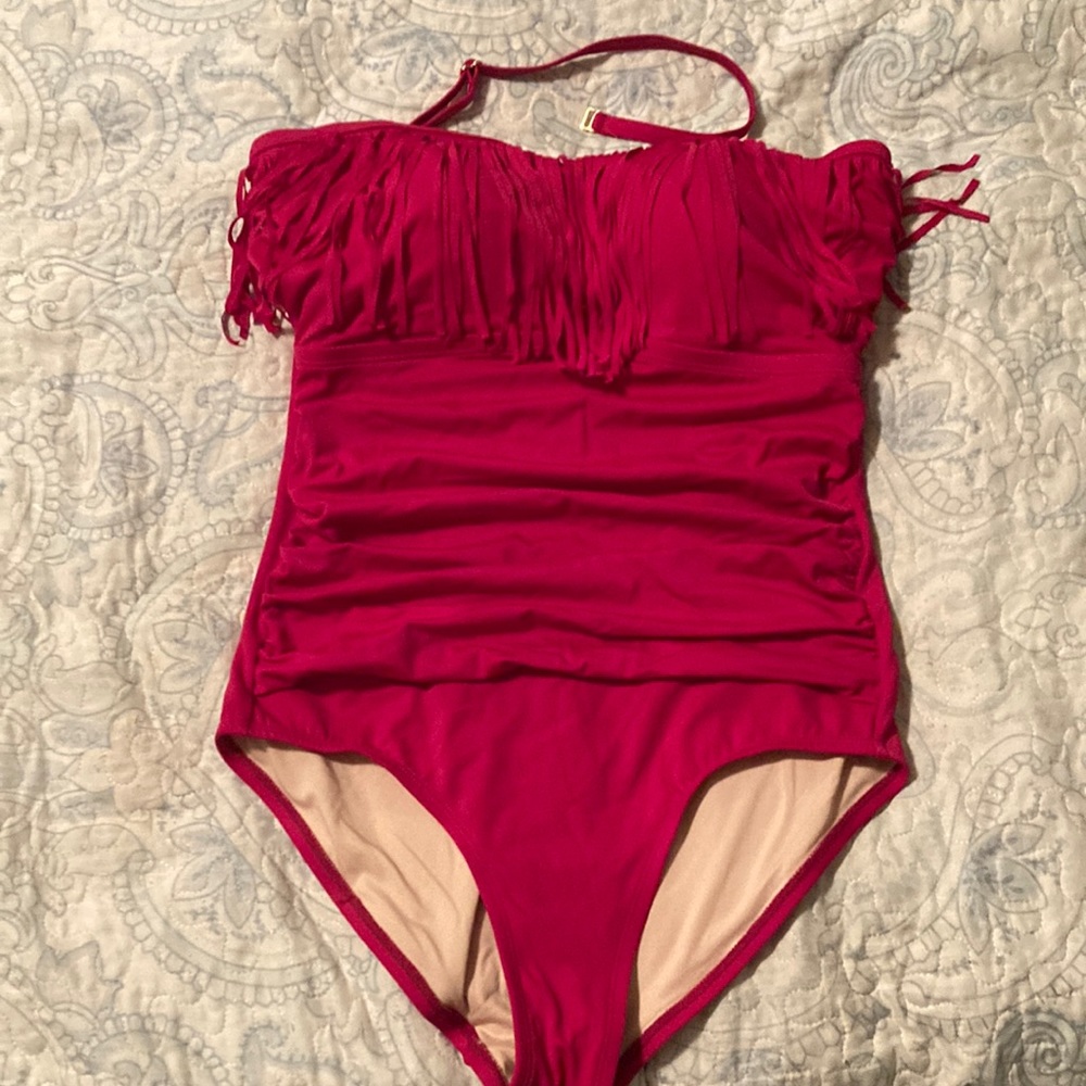 New Without Tags Fringed Strapless Bathing Suit 12